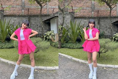 Fuji Foto OOTD Pakai One Set Pink, Netizen Malah Ributin soal Lutut Gelap