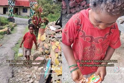 Malu-malu Masuk ke Markas Brimob, Bocah Papua Ternyata Mau Lakukan Transaksi Ini