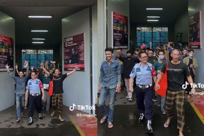 Viral Momen Haru Napi Lapas Narkoba Bebas, Wajah Bahagia Bikin Netizen Mewek