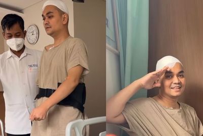 Usai Jalani Pemasangan Selang di Kepala, Indra Bekti Mulai Bisa Jalan Tanpa Pegangan