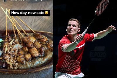 Jelang Indonesia Masters 2023, Pebulu Tangkis Belanda Robin Tabeling Makan Sate Ayam
