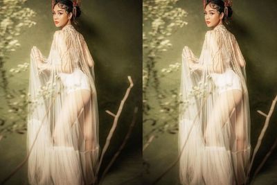 Pakai Gaun Panjang Transparan, Outfit Imlek Anya Geraldine Bikin Deg-degan