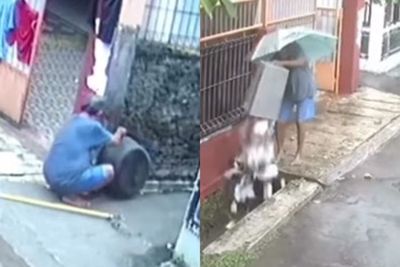 Viral Pria Buang Sampah di Got Depan Rumah, Netizen: Kalau Banjir Nyalahin Pemerintah