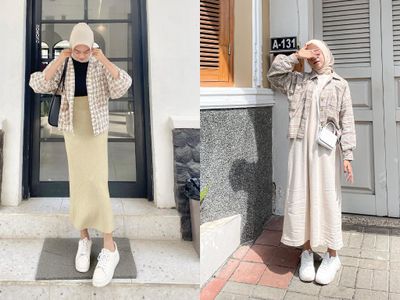 5 OOTD Kemeja Kotak-Kotak untuk Wanita Hijab, Terbaru 2023!