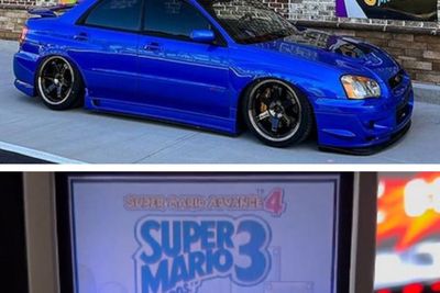 Kece Betul! Ada Game Boy Nempel di Subaru STI Ini, Bisa Main Super Mario