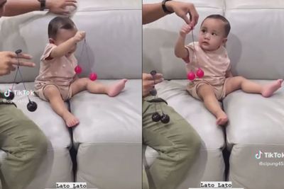 Gak Mau Ketinggalan Tren, Cipung Ikutan Main Lato-lato: Gemes Banget!