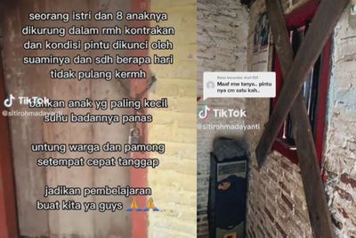 Kasihan! Istri dan 8 Anak Dikurung Suami di Rumah Kontrakan, Anak Balita sampai Sakit