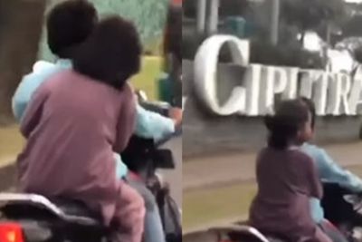 Viral Dua Bocil Bermesraan Sambil Naik Motor di Jalan Raya, Netizen: Orang Tuanya Kemana?