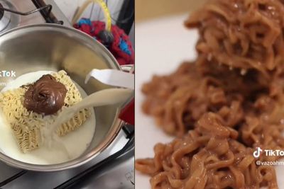 Pria Ini Masak Mie Instan Pakai Cokelat & Susu, Netizen: Sayang Banget Bumbunya Gak Dipake