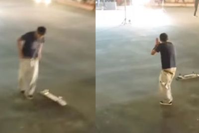 Celana Remaja Pria Ini Melorot Usai Gagal Main Skateboard, Netizen: Double Kill!