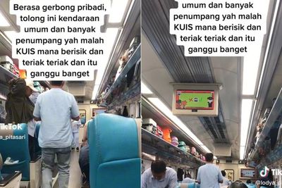Viral Orang Main Kuis di Kereta Api Bikin Penumpang Lain Kesal, Serasa Gerbong Sendiri