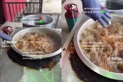 Lagi Masak Ayam Goreng, iPhone 13 Pro Nyemplung ke Dalam Wajan: Rasanya Maknyus!