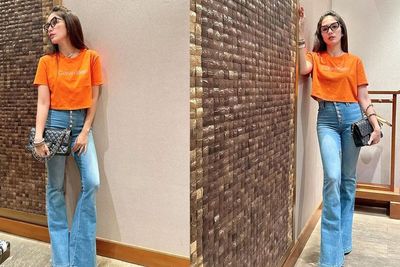 Gaya Ussy Sulistiawaty Pakai Crop Top & Cutbray, Netizen: Badan Ama Wajah Gak Sesuai Umur!