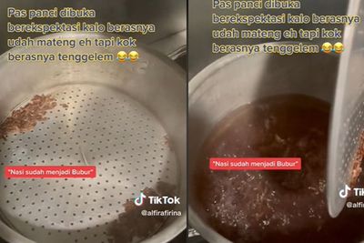 Pertama Kali Masak Nasi Merah di Panci, Wanita Ini Kaget Berasnya Tenggelam Jadi Bubur