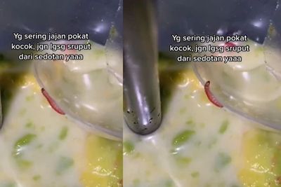 Viral Beli Alpukat Kocok Dapat Bonus Ulat Merah, Netizen: Topingnya Lucu Bisa Gerak