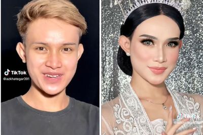 Pria Ini Tiru Makeup Nikahan Aurel Hermansyah, Hasilnya Malah Disebut Mirip Millen Cyrus!