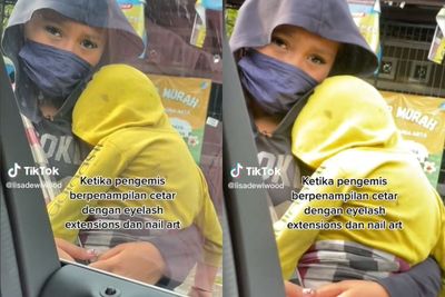 Viral Pengemis Berpenampilan Cetar dengan Eyelash Extension dan Nail Art
