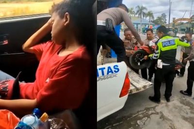 Pilu! Bocah Ini Antar Ibu Berobat Malah Tersesat 120 Km, Untung Dibantu Polisi Baik Hati