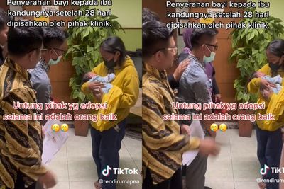 Momen Haru Ibu Bertemu Bayinya Usai 28 Hari Terpisah karena Gak Mampu Bayar Persalinan