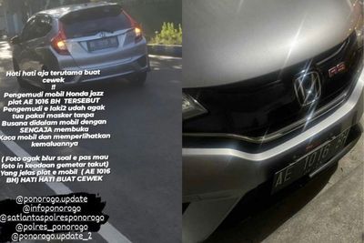 Heboh! Pengemudi Mobil Jazz Telanjang dan Pamer Alat Kelamin di Ponorogo 