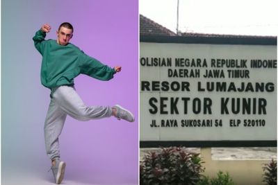 Viral Pria Joget-joget Telanjang Dada Depan Polsek, Ujungnya Minta Maaf Ditemani Polisi