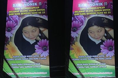 Viral Baliho Ucapan Ulang Tahun ke Diri Sendiri, Netizen Ikutan Beri Doa