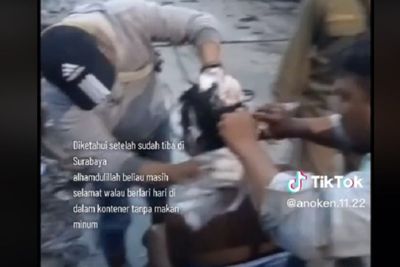 Viral ODGJ Masuk Kontainer dari Maluku Keluar di Surabaya