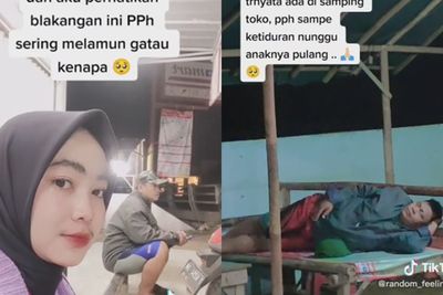 Terharu! Perjuangan Ayah Jemput Anak Pulang Kerja Sampai Ketiduran, Bukti Kasih Sayang