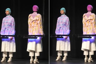 Keren! Brand Jepang Ini Sulap Warna-Pola Baju dengan Sinar UV di Paris Fashion Week 2023