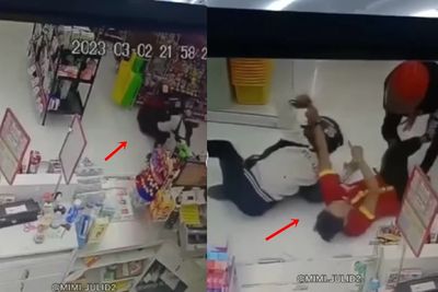 Aksi Heroik Karyawan Minimarket Gagalkan Perampokan, Gak Takut Duel Satu Lawan Dua Orang