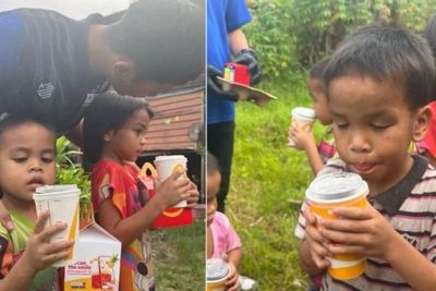 Pria Ini Berlinang Air Mata saat Bagikan Happy Meal ke Anak Buruh Tinggal di Semak-semak
