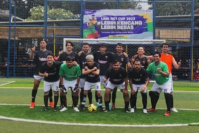 First Media Gelar Turnamen Mini Soccer Link Net Cup 2023 Momen Silaturami Antar Media