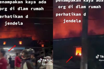 Geger Penampakan Sosok Misterius di Bangunan yang Terbakar, Arwah Korban Gentayangan?