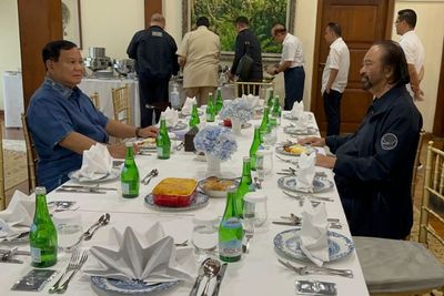 Bertemu dengan Surya Paloh, Prabowo: Kita Hormati Keputusan Politik Masing-masing
