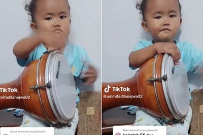 Viral Bocah Iringi Ibunya Sholawatan dengan Alat Musik Rebana, Netizen Insecure