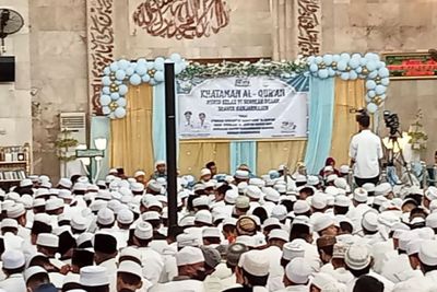 Tradisi Jelang Kelulusan, Ribuan Siswa Kelas 6 SD Se-Banjarmasin Ikuti Khataman Al Quran