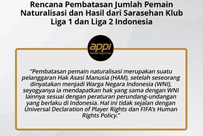 APPI Kecam PSSI Batasi Jatah Pemain Naturalisasi, Netizen: Kebijakan yang Tidak Bijak