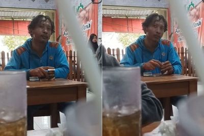 Cewek Ini Ketakutan Dilihatin Bapak-bapak Berkumis saat Makan, Tatapannya Aneh
