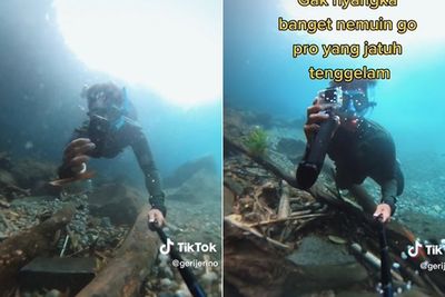 Lagi Asyik Menyelam, Pria Ini Temukan iPhone dan Kamera di Air Terjun Lubuk Bonta