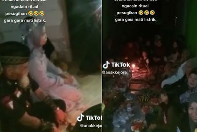Ngakak! Momen Lamaran Cewek Ini Berasa Ritual Pesugihan Gara-gara Mati Lampu