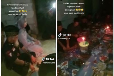 Ngakak! Begini Penampakan Lamaran Gelap-gelapan Karena Mati Listrik: Kaya Ritual Pesugihan