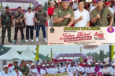 KJNI Jakarta dan ILUNI Menwa UI Meriahkan Acara Jalan Sehat Nusantara Lemhannas di GBK