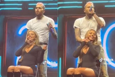 Pegang Leher Natalia Zoppa saat Konser Sampai Bikin Risih, Chris Brown Banjir Kecaman