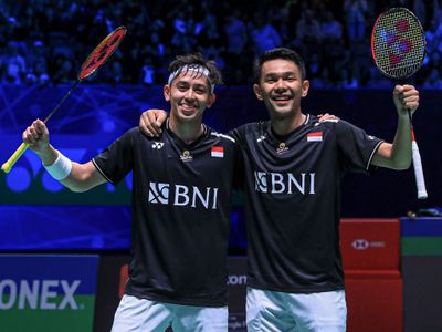 Momen Fajar Alfian Selebrasi Siu Ala Ronaldo Usai Lolos ke Final All England 2023
