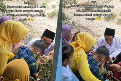 Momen Nyesek Anak Nangis Usai Ayah Nikah Lagi, Sedih Teringat Ibu Meninggal 5 Tahun Lalu