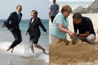 Teknologi AI Bikin Foto Barack Obama dan Angela Merkel Liburan di Pantai, Real Banget!