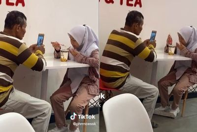 Momen Haru Ayah Temani dan Fotoin Anak Makan Es Krim, Sederhana tapi Bikin Iri