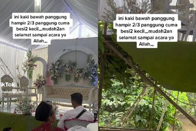 Viral Pesta Pernikahan di Wilayah Pegunungan, Tata Letak Pelaminan Bikin Deg-degan