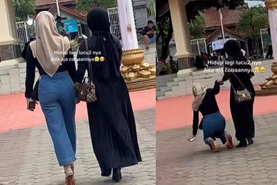 Duh Jalan Lenggak-lenggok Pakai High Heels Runcing, Cewek Ini Mendadak Keselo dan Jatuh
