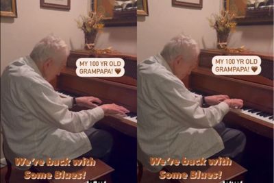 Potret Lansia 100 Tahun yang Masih Jago Main Piano, Skill Boleh Diadu!